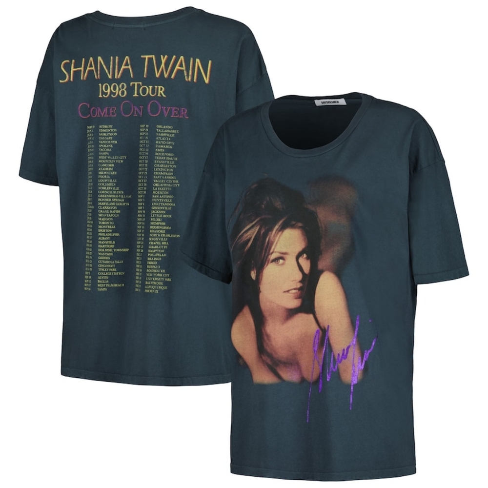 Shania Twain Daydreamer Women's Come On Over 1998 Tour Merch T-Shirt - NewWhen B